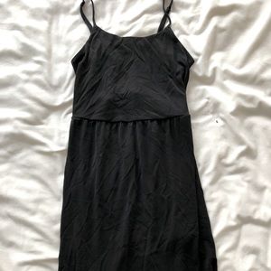 Girls Black Spaghetti Strap Dress